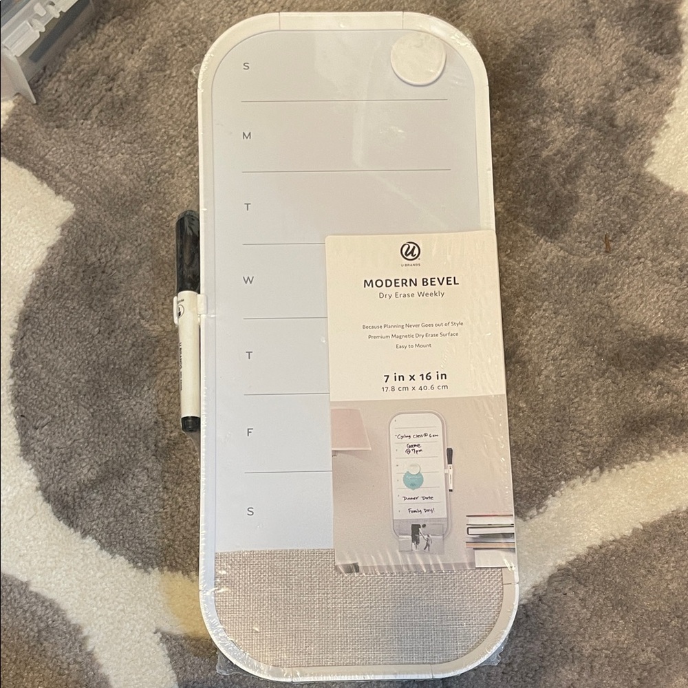 White Dry Erase Weekly Planner Board
